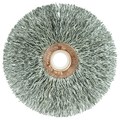 Weiler 3" Dia Crimped Wire Wheel, .014" Fill, 1/2"-3/8" Arbor Hole 16973